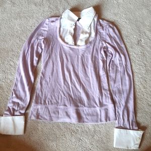 Pastel purple collar top